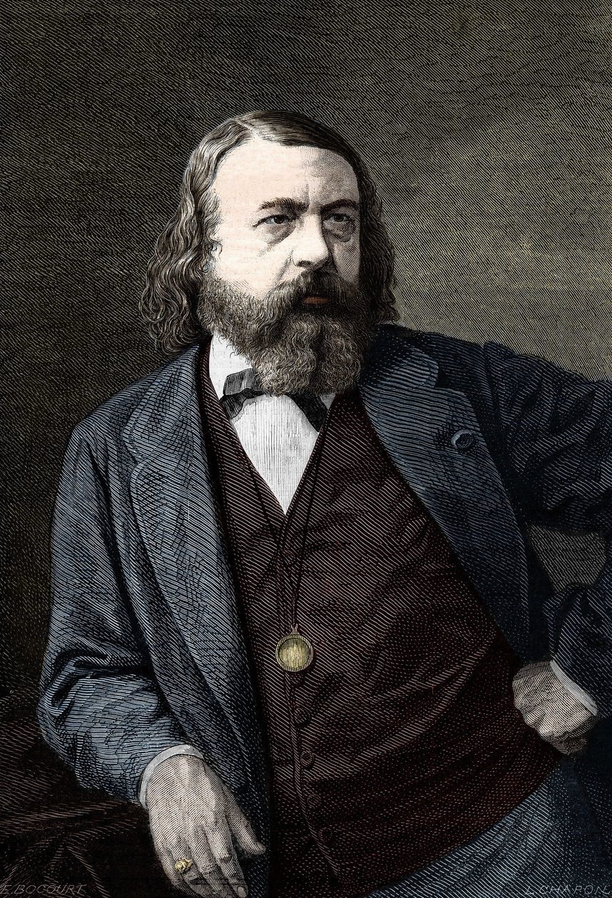 Portrét Theophila Gautiera (1811-1872), francouzského spisovatele. od Unknown artist