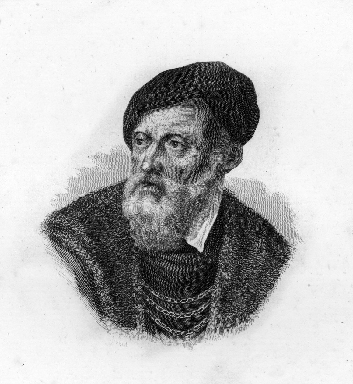 Portrét Tiziana (1490-1576), Tiziano Vecellio, benátský malíř od Unknown artist