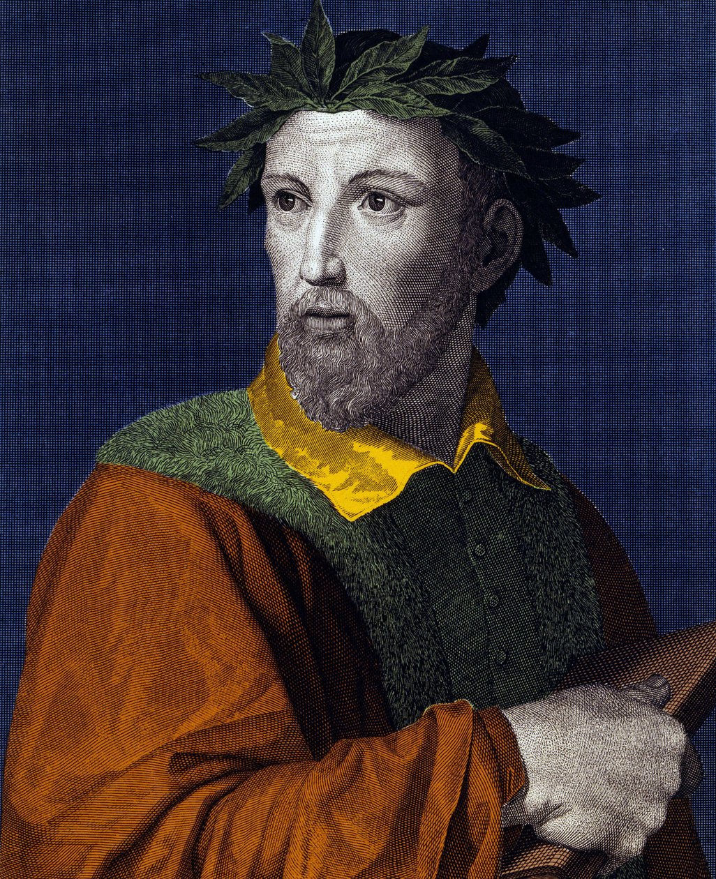 Portrét Torquata Tasso, řečený ve francouzštině Le Mupe (1544-1595), italský básník, rytina 19. stol. od Unknown artist