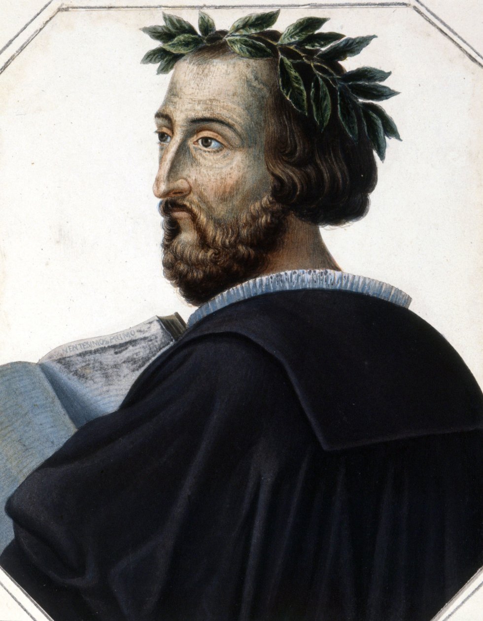 Portrét Torquata Tassa, známého jako Hrnek (1544 - 1595), italského básníka. Rytina z počátku 19. století. od Unknown artist