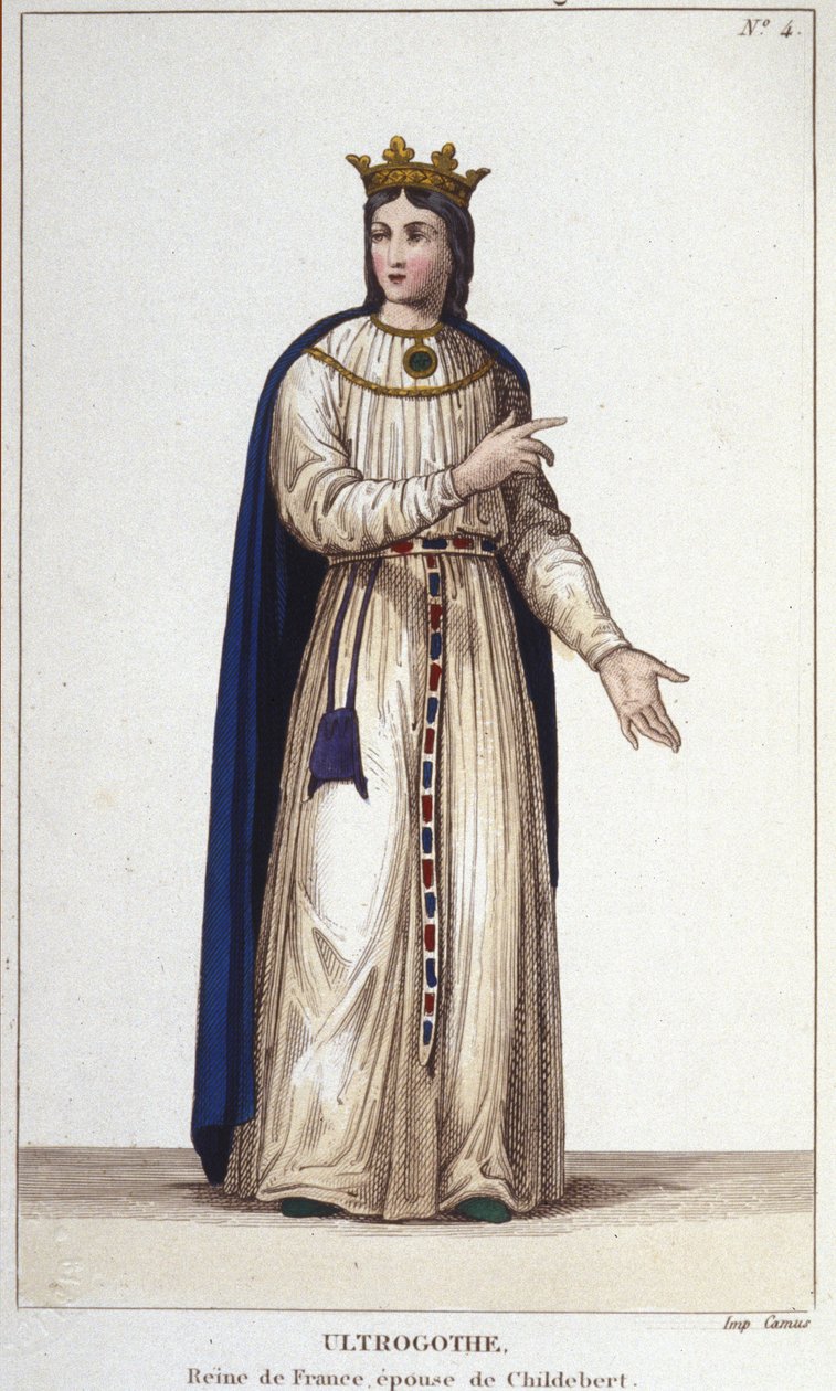 Portrét francouzské královny Ultrogothe a manželky Childeberta 1. od Unknown artist