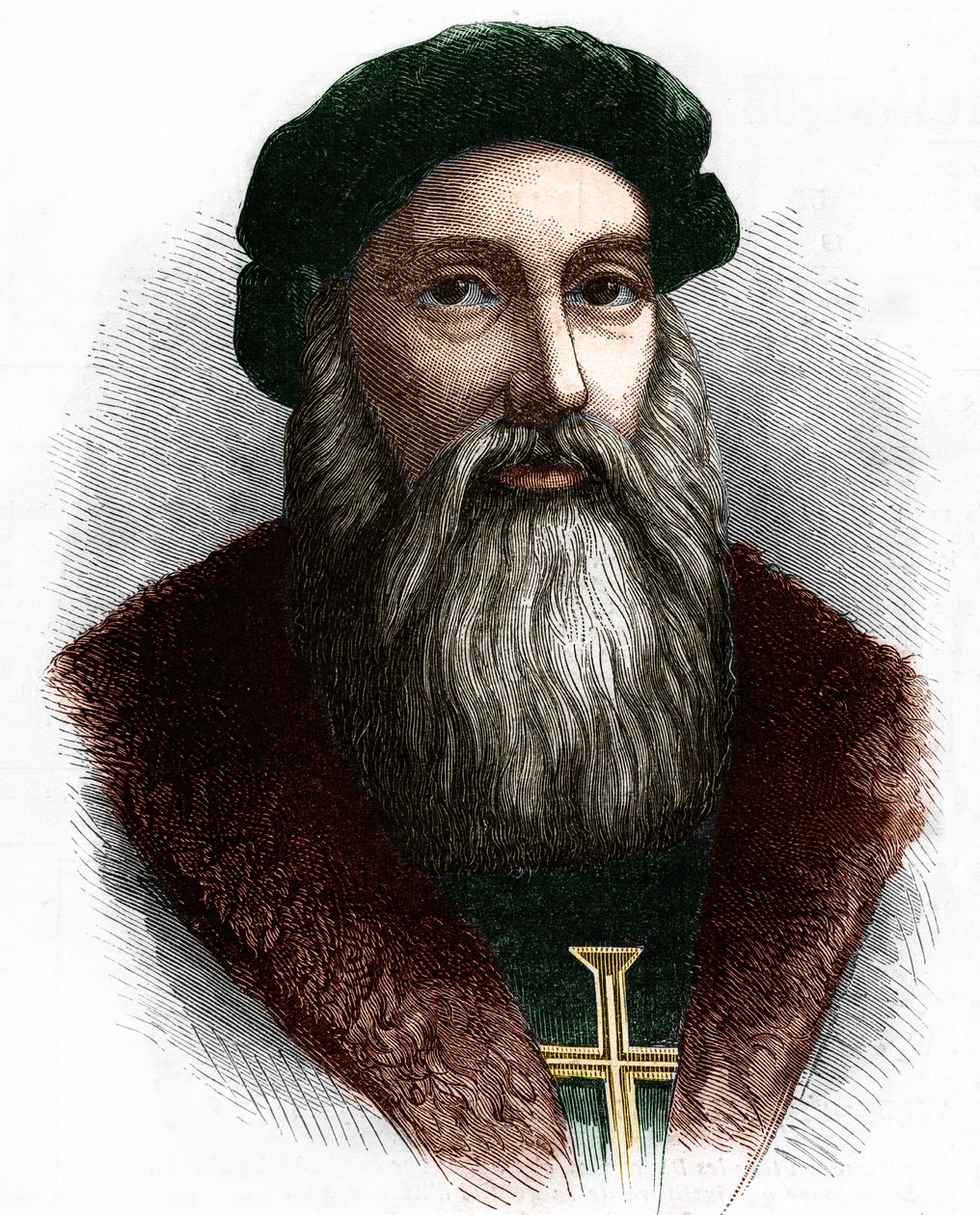 Portrét Vasco de Gama (1469-1524), portugalský mořeplavec. od Unknown artist