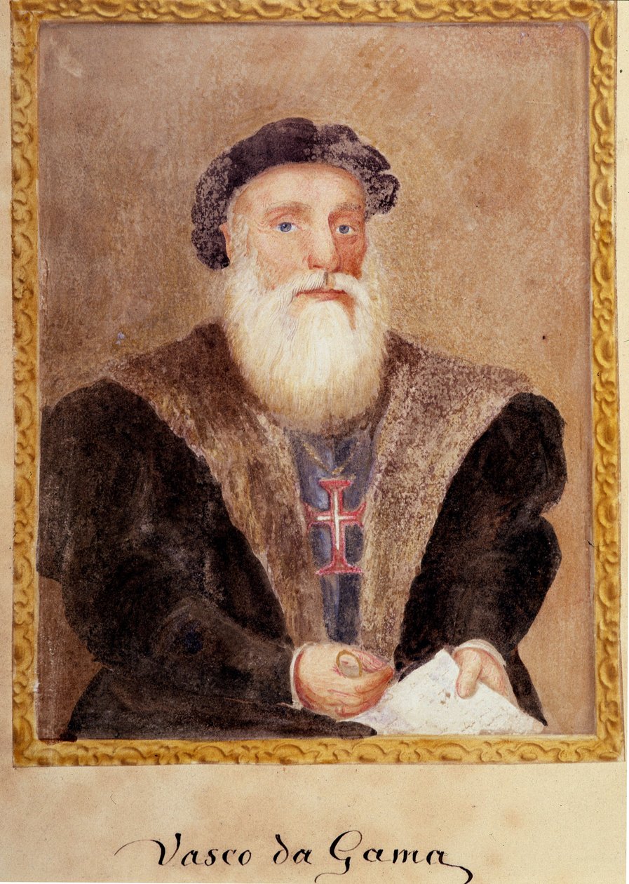 Portrét Vasco de Gama – v „“Život portugalského prince Henriho s příjmením kormidelníka”” od Richarda Henri Majora od Unknown artist