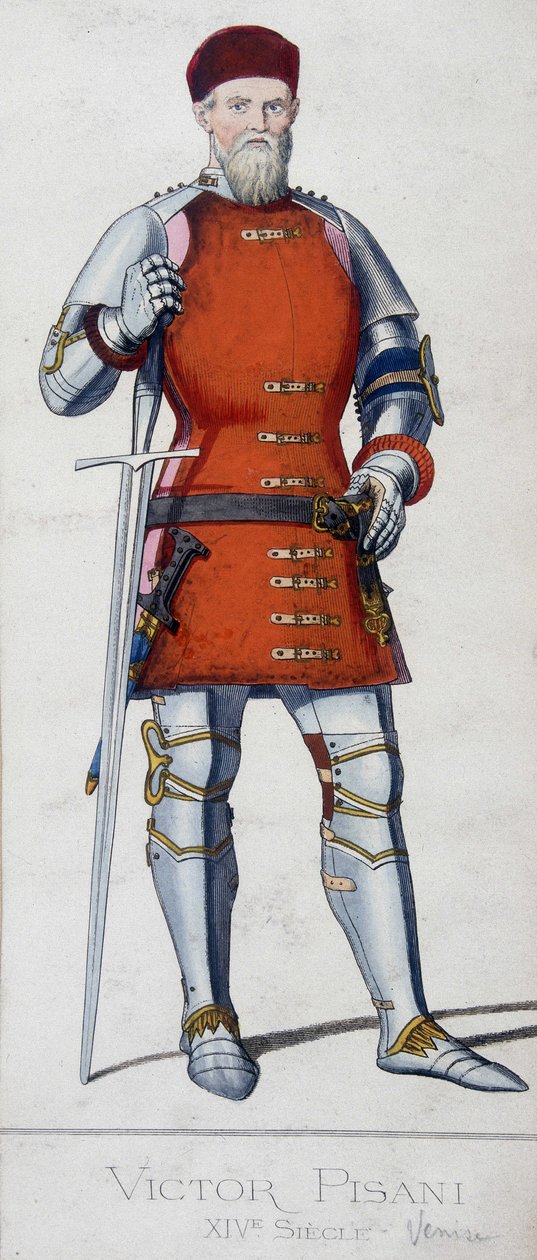 Portrét Vittore Pisaniho. benátský admirál (1324 - 1380). od Unknown artist