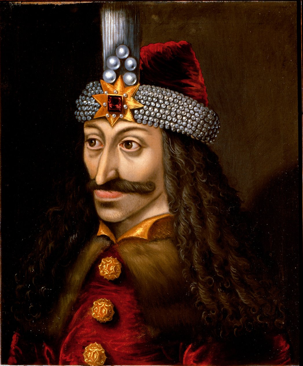 Portrét Vlada Tepese III napichovače nebo Drákuly (malba) od Unknown artist