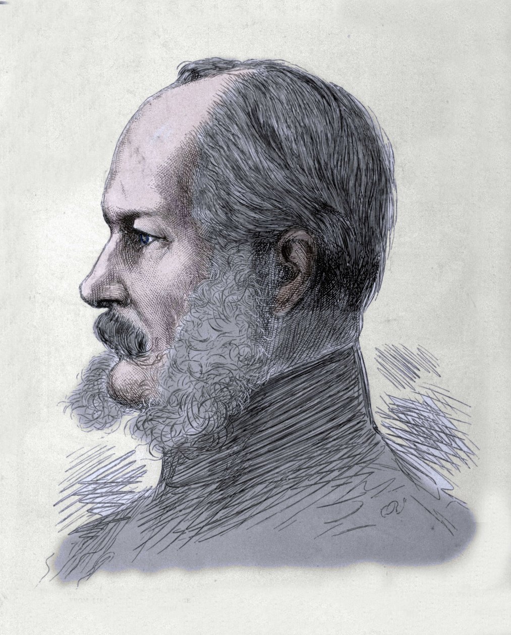 Portrét Viléma I. (1797-1888), pruského krále a německého císaře. Rytina z konce 19. století. od Unknown artist