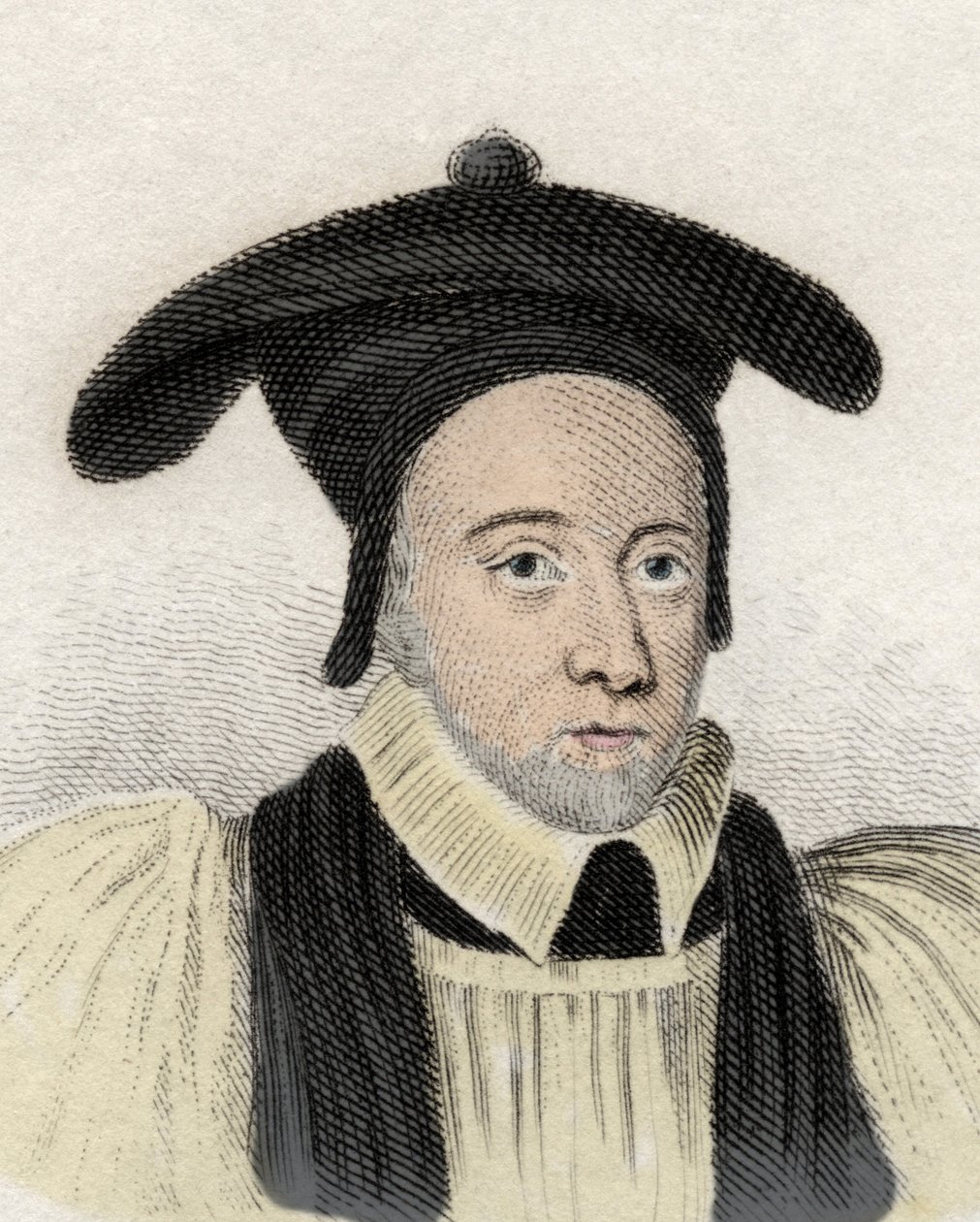 Portrét Williama Juxona (1582-1663), anglického duchovního a archaika z Cantorbery. Rytina 19. století. od Unknown artist