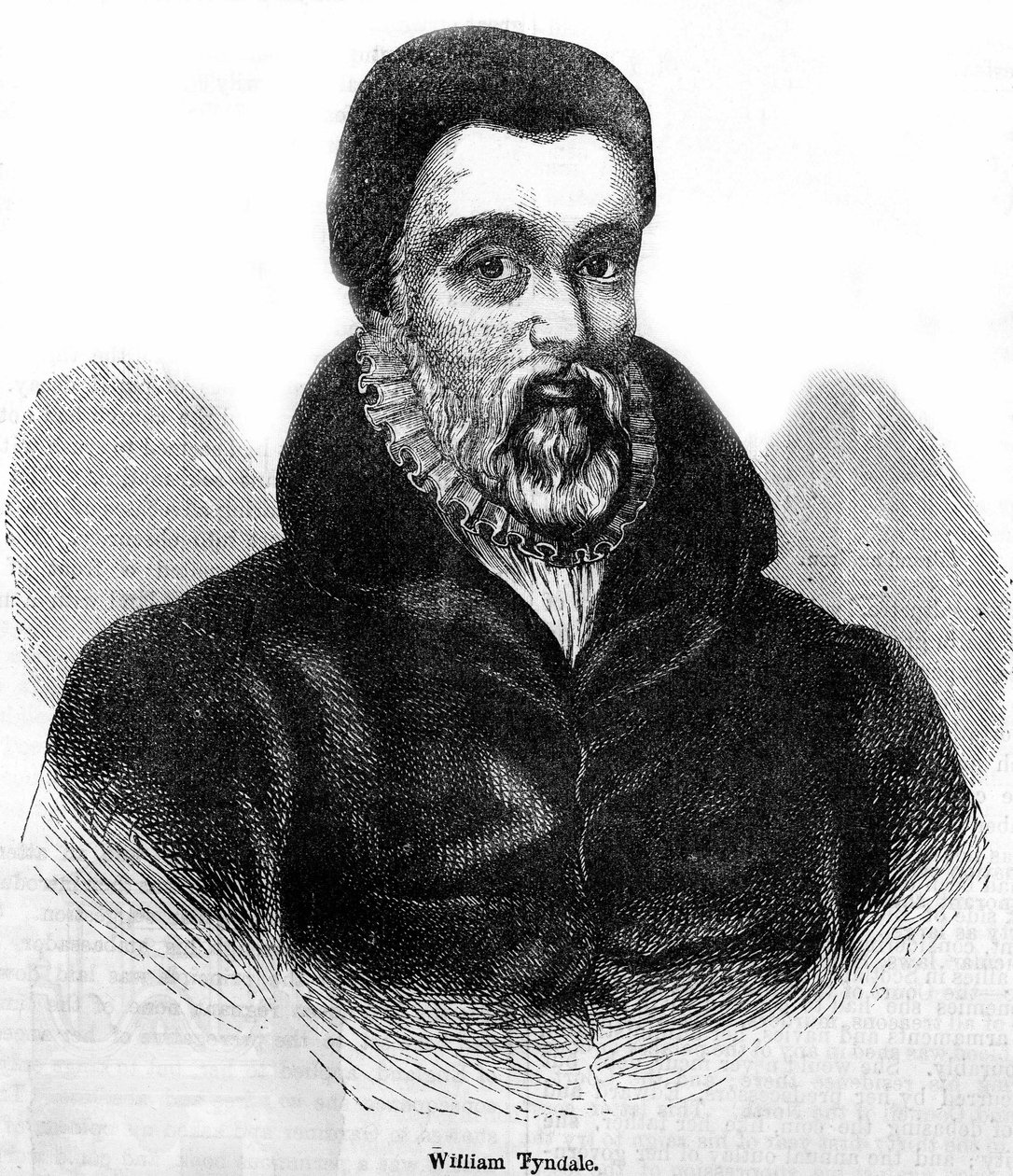 Portrét Williama Tyndala (Tindale) (1494-1536), velšského teologa a překladatele. Rytina 19. století. od Unknown artist