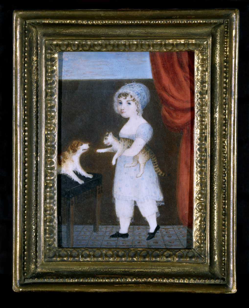 Portrét dívky, cca 1820 (akvarel na slonovině) od Unknown artist