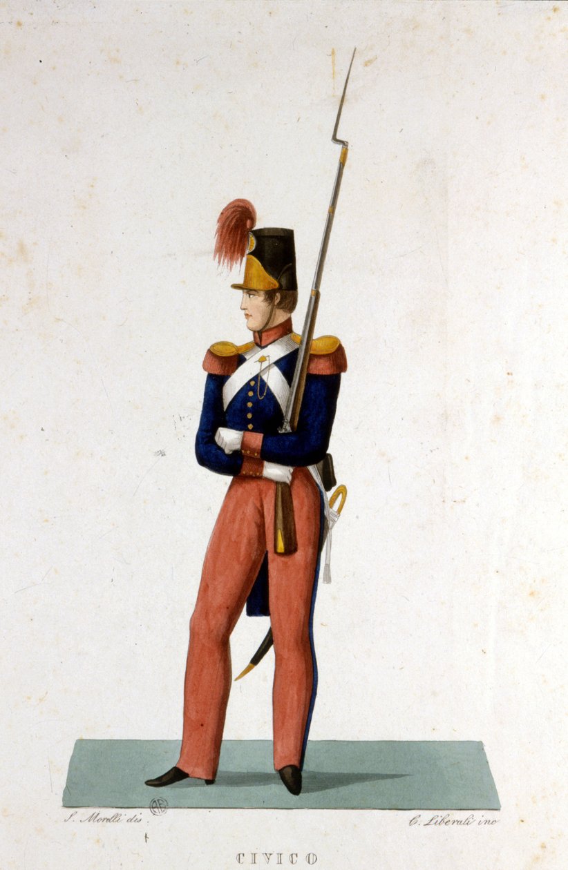 Portrét člena Papežské gardy státu Vatikán. od Unknown artist