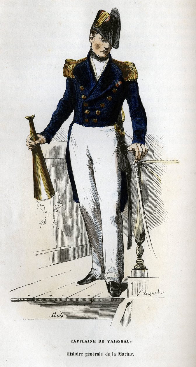 Portrét kapitána lodi. v „Obecné historii námořnictva“ od Van Tenaca od Unknown artist