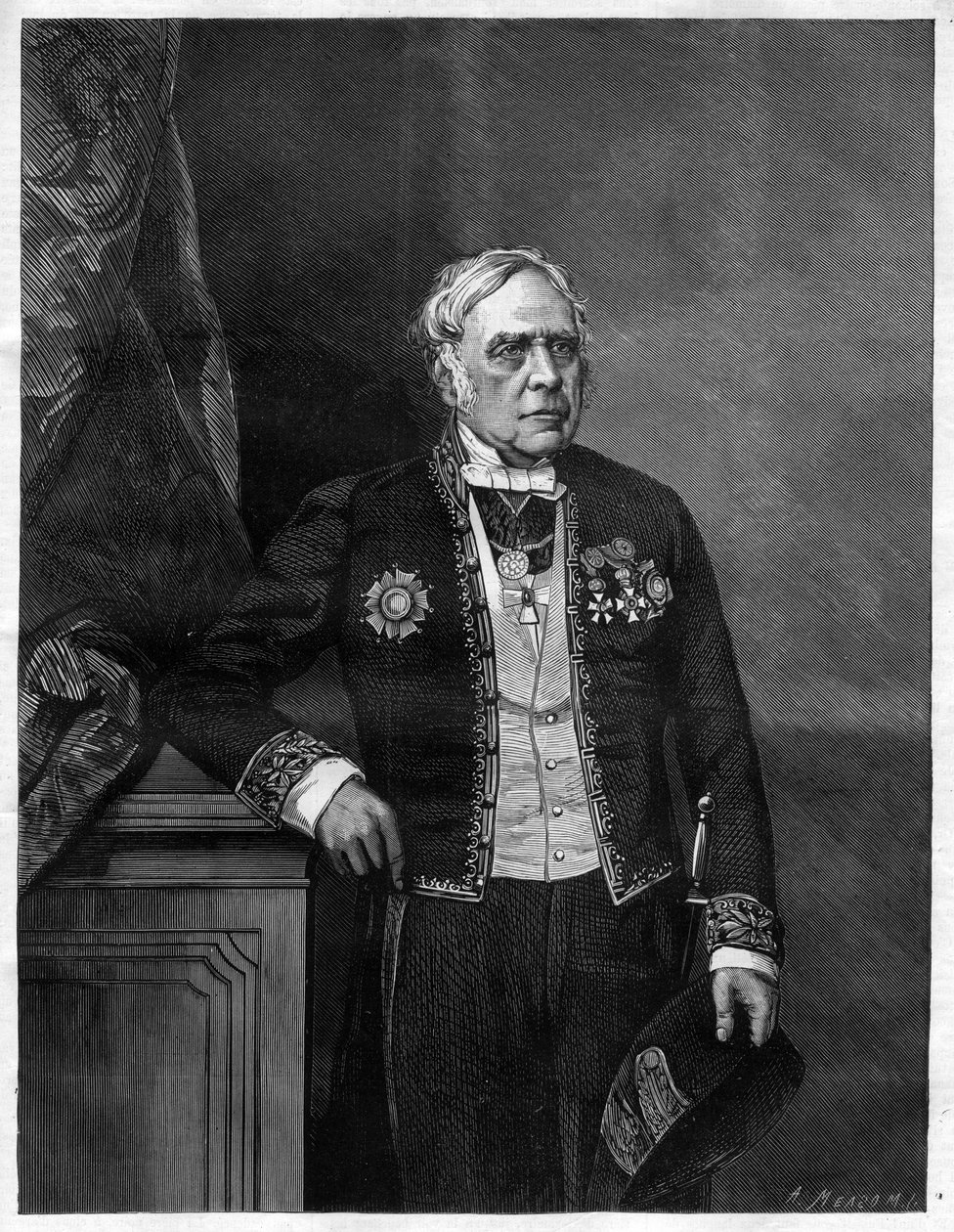 Portrét anglického skladatele Daniela Francoise Esprita Aubera (Daniel-Francois-Esprit) (1782-1871) od Unknown artist