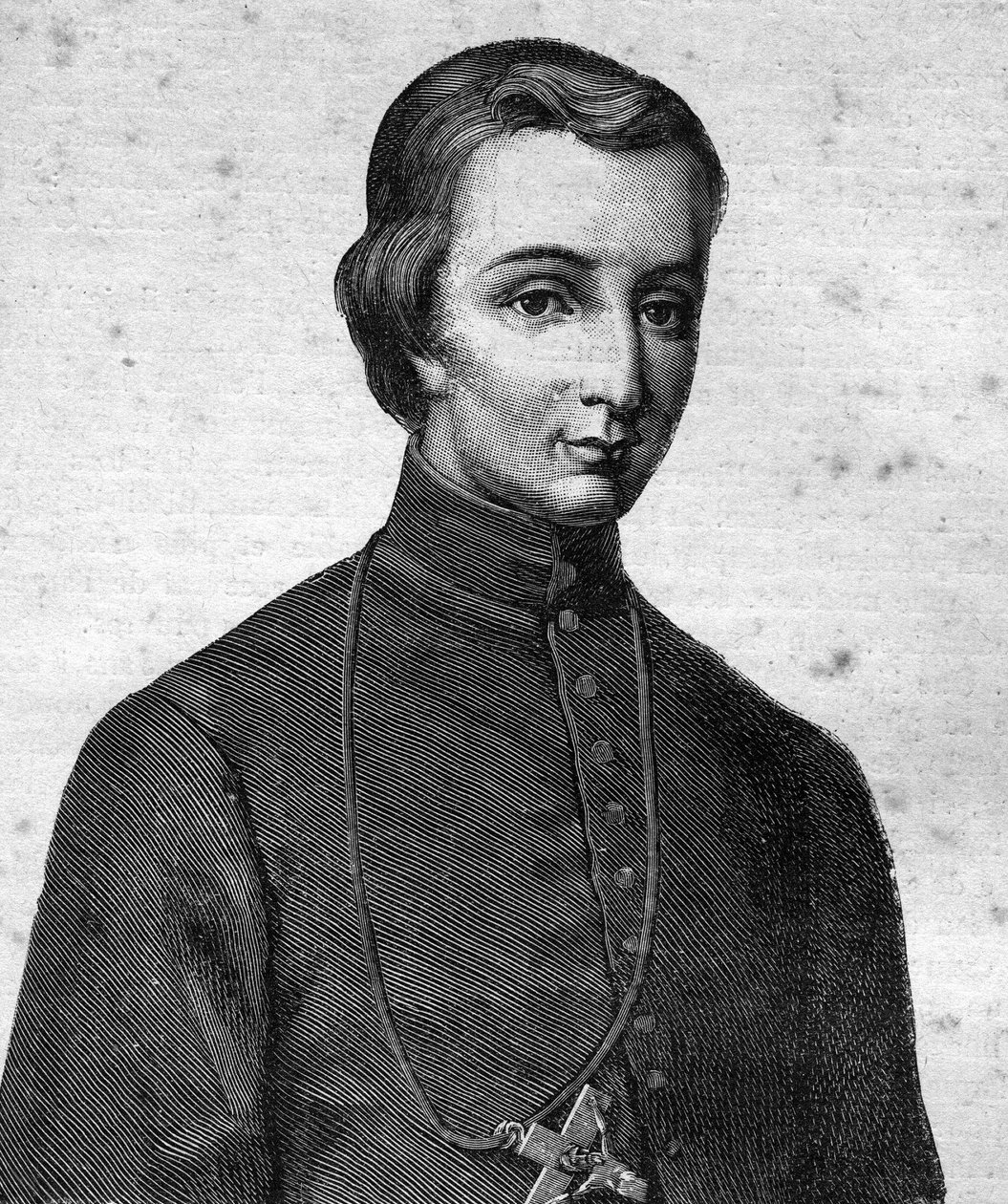 Portrét „“ Blahoslaveného Pierra-Louis-Marie Chanela, Marista, prvního mučedníka Oceánie (1803 - 1841) - v „“Les Contemporains“, n.d. koncem 19. století. od Unknown artist