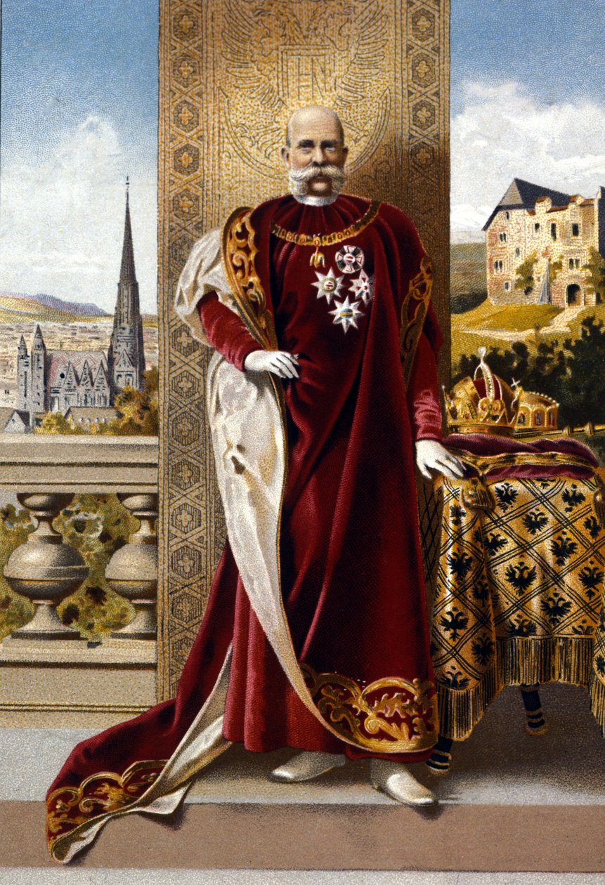 Portrét rakouského císaře Františka Josefa I. (1830 - 1916). chromolitograf z konce 19. století. od Unknown artist