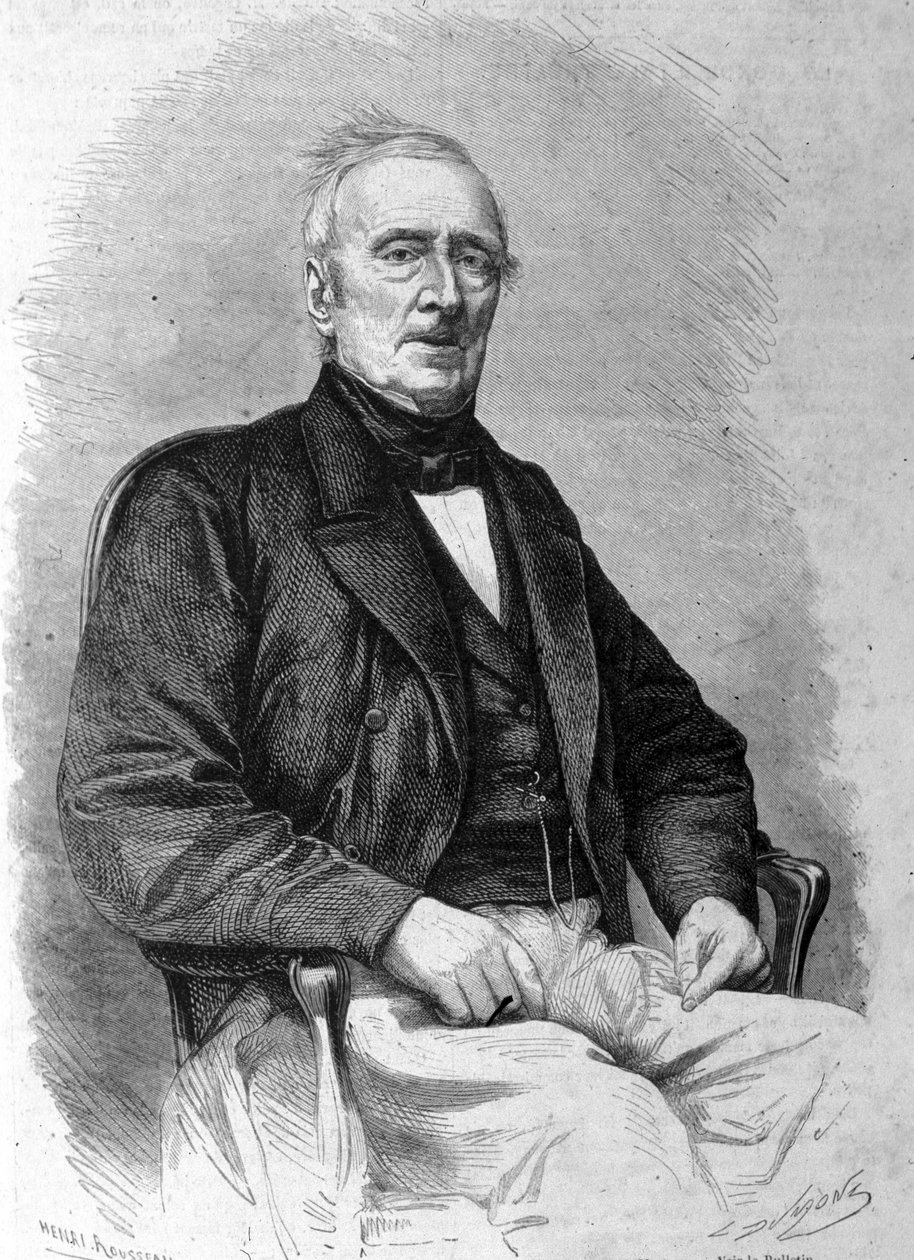 Portrét francouzského básníka Alphonse de Lamartine (1790 - 1869). od Unknown artist