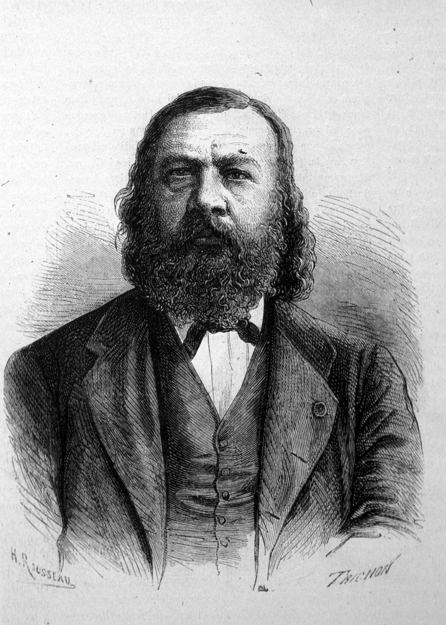 Portrét francouzského spisovatele Theophila Gautiera (1811 - 1872). od Unknown artist