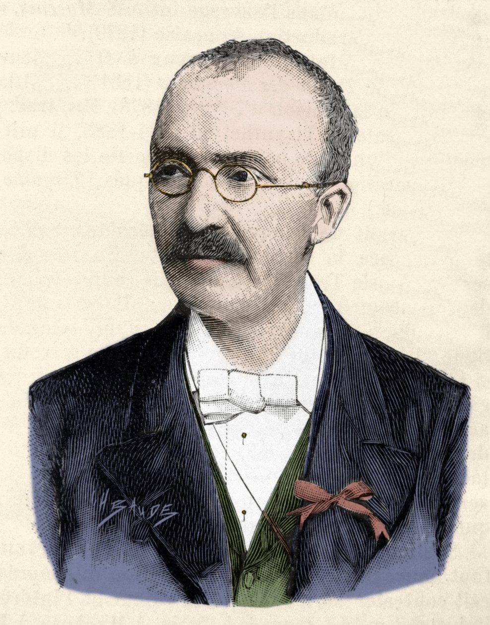 Portrét německého archeologa Heinricha (Henriho) Schliemanna (1822-1890). od Unknown artist