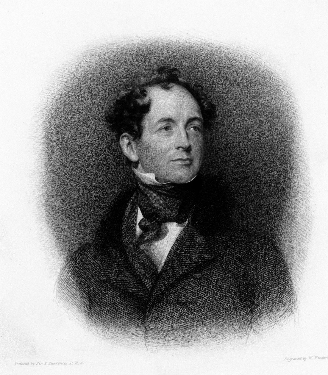 Portrét irského básníka Thomase Moora (nebo Thomase More) (1779-1852) Rytina 19. století od Unknown artist