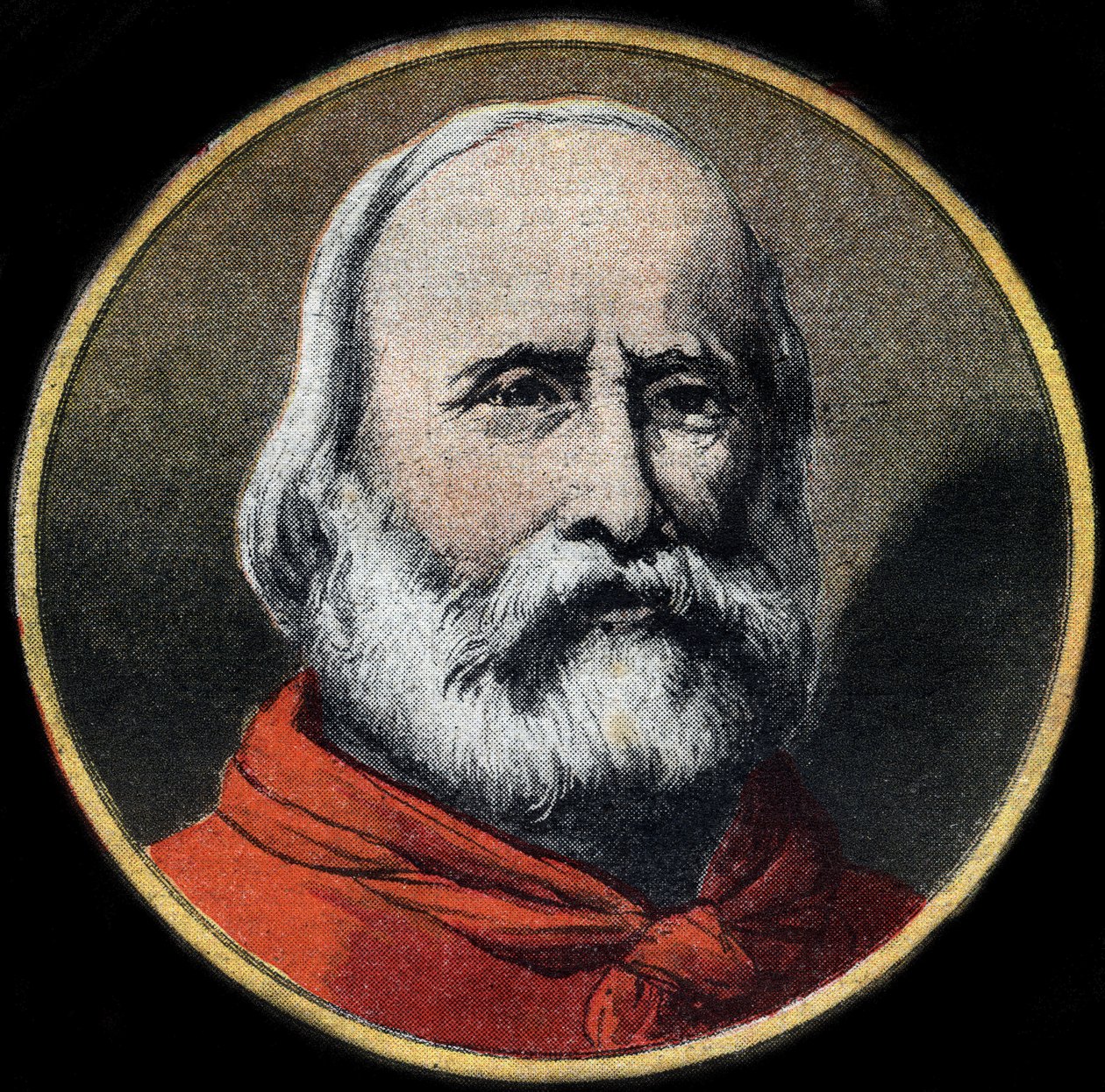 Portrét italského vojáka a politika Giuseppe Garibaldiho (1807-1882). Soukromá sbírka. od Unknown artist