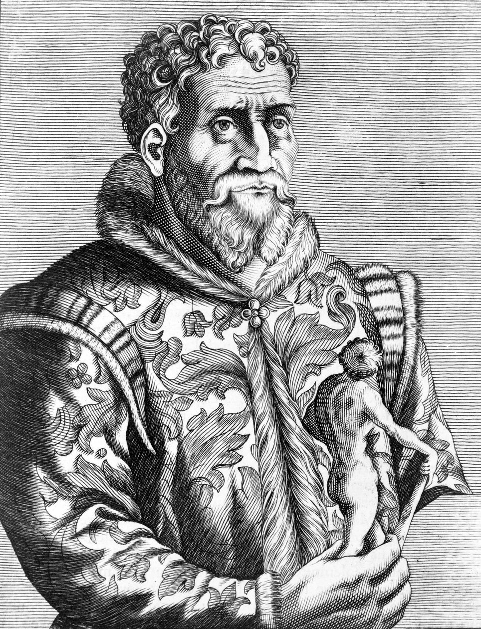 Portrét italského malíře Michelangela Buonarrotiho známého jako Michelangelo (Michelangelo nebo Michel Ange od Unknown artist