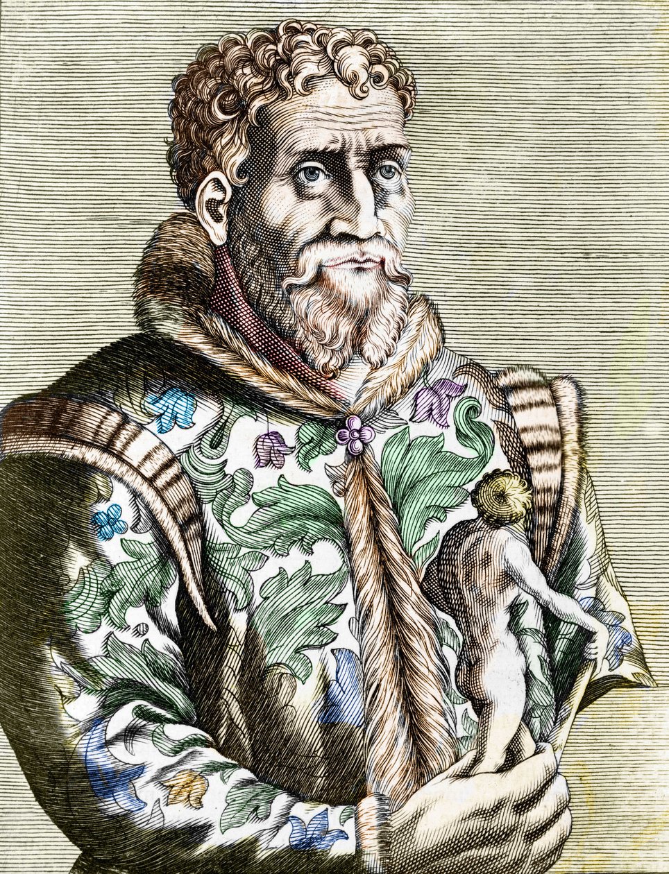 Portrét italského malíře Michelangela Buonarrotiho známého jako Michelangelo (Michelangelo nebo Michel Ange od Unknown artist