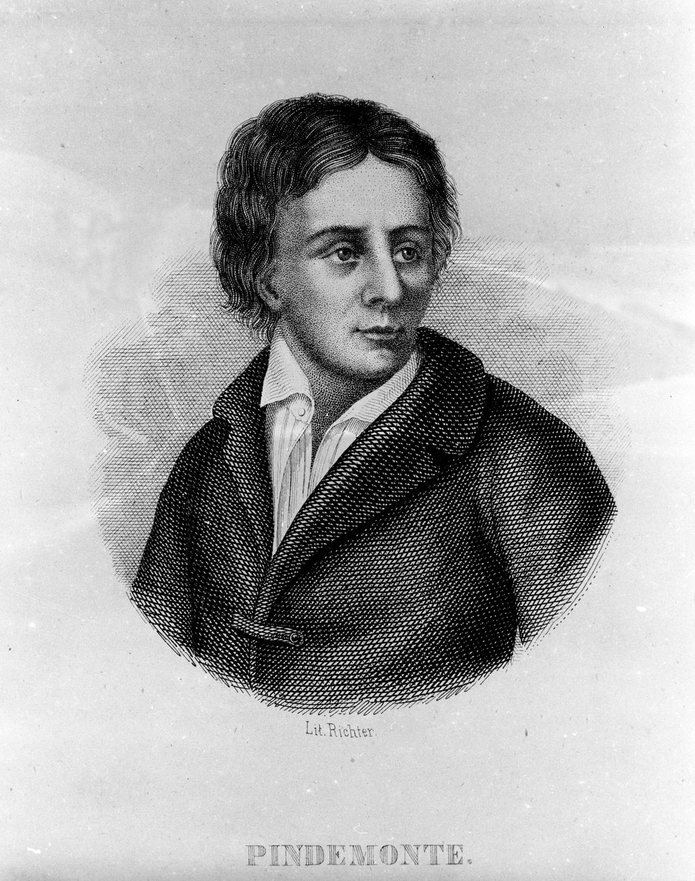 Portrét italského básníka Ippolita Pindemonte (1753-1828), přítele básníka a italského dramatika Ugo Foscolo (1778-1827) Rytina 19. stol. od Unknown artist