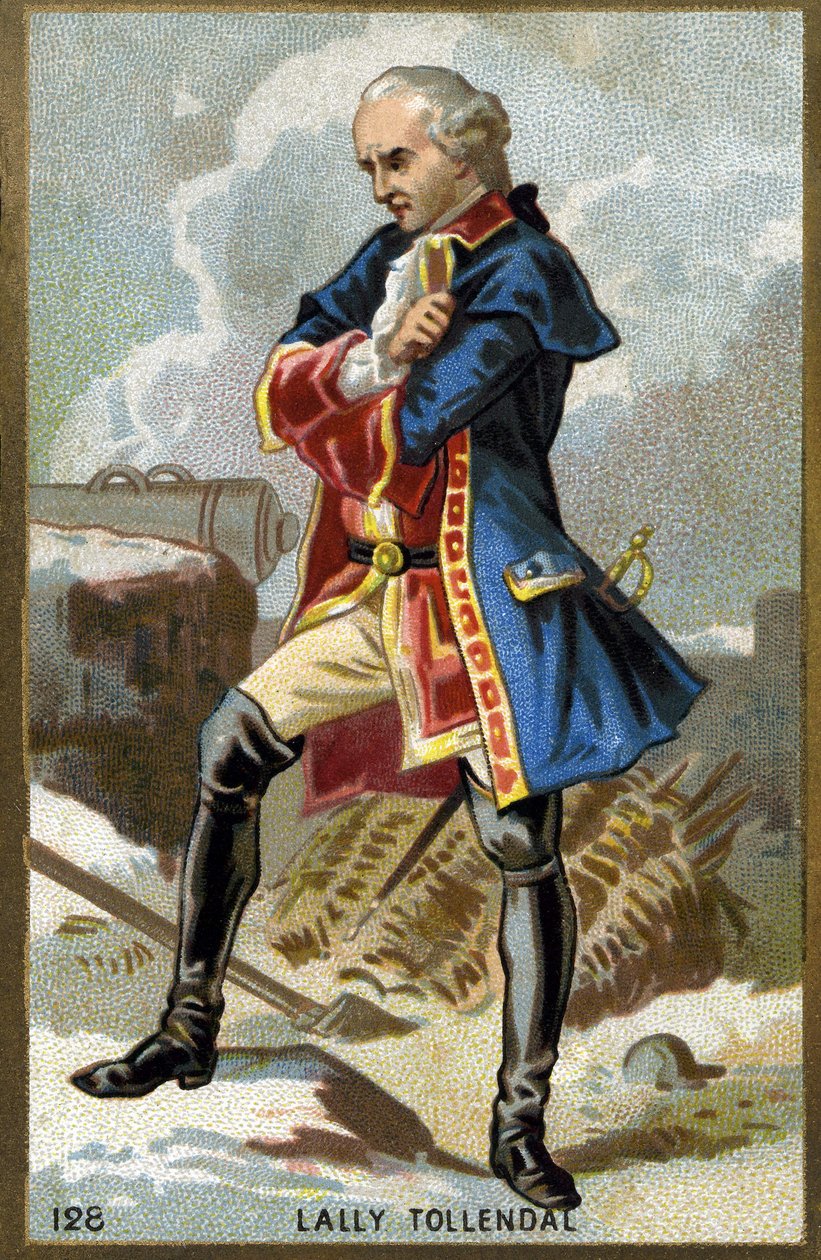 Portrét markýze Thomase Arthura, barona de Tollendal, hraběte z Lally (1702 - 1766), francouzského generála irského původu. Chromolitografie konce 19. století. od Unknown artist