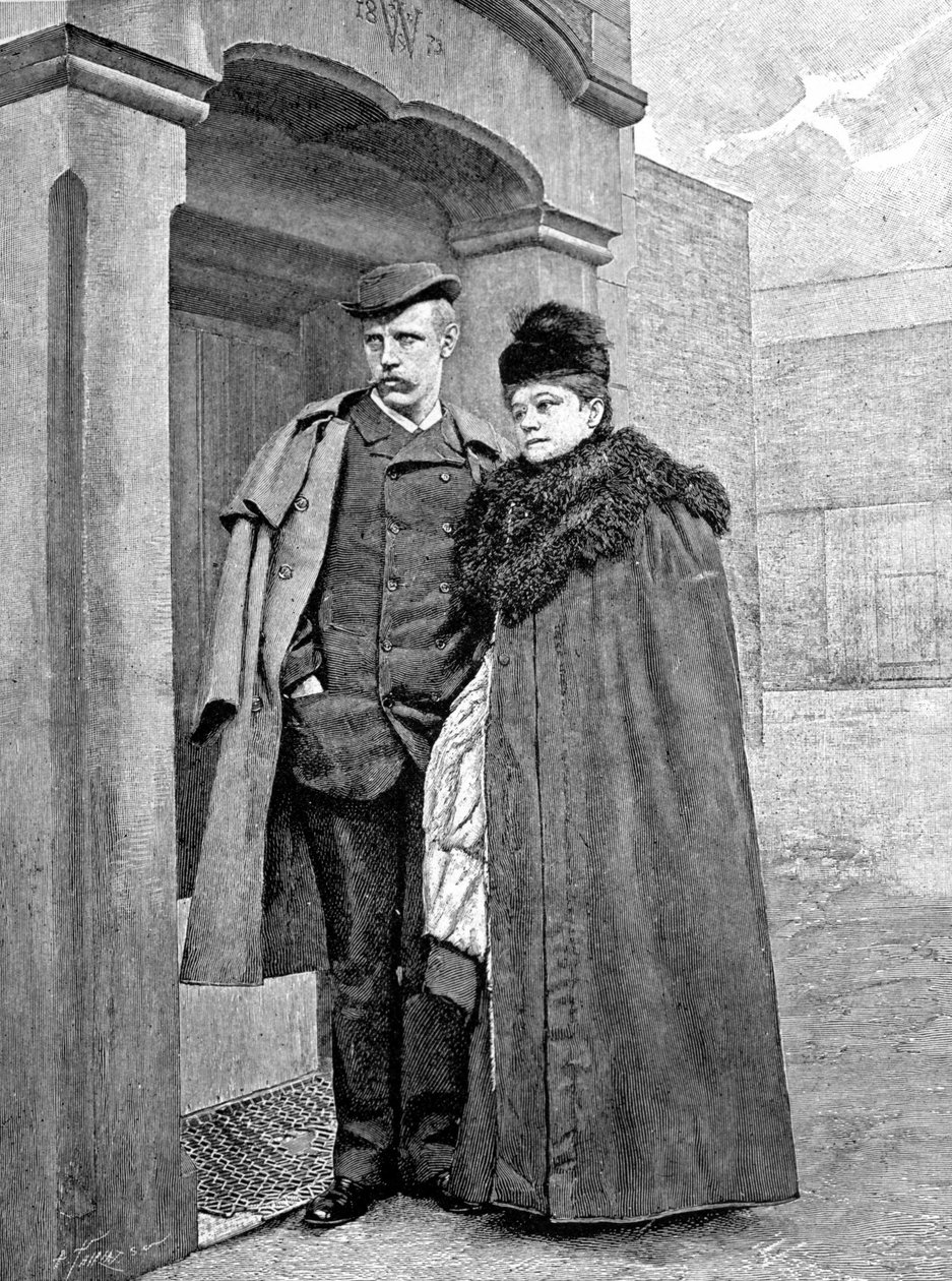Portrét norského cestovatele Fridtjofa Nansena (1861-1930), vědce a diplomata, s manželkou. od Unknown artist