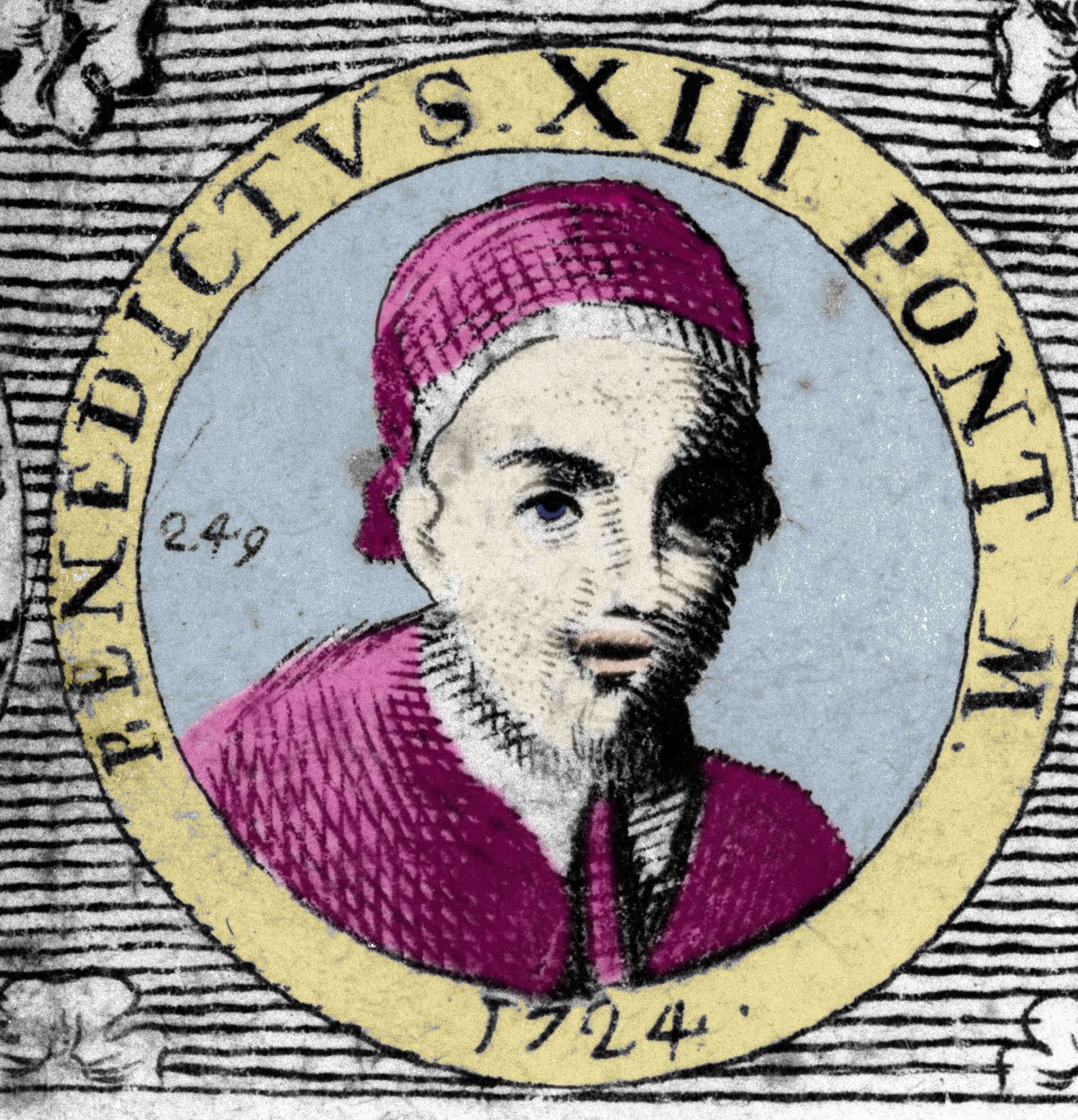 Portrét papeže (1724-1730) Benedikta XIII. (1649-1730). od Unknown artist