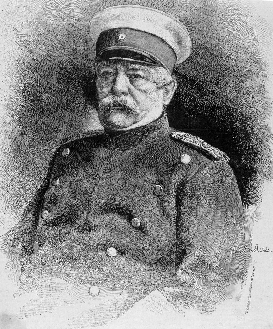Portrét prince z Bismarcku (1815 - 1898). od Unknown artist