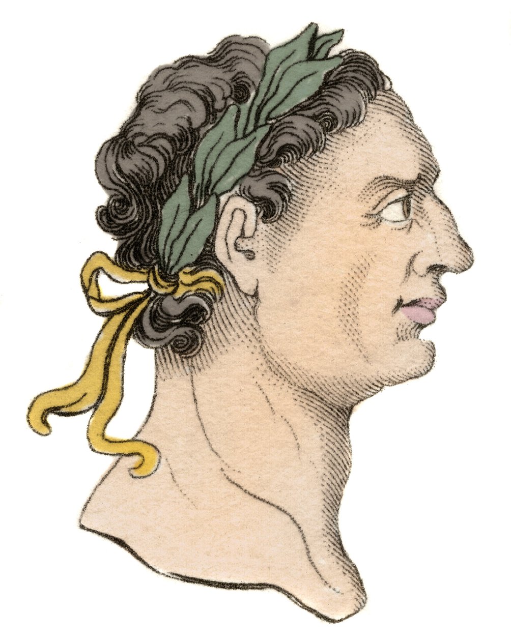 Portrét římského císaře Domitiana (Titus Flavius Domitian) (51-96 našeho letopočtu) od Unknown artist
