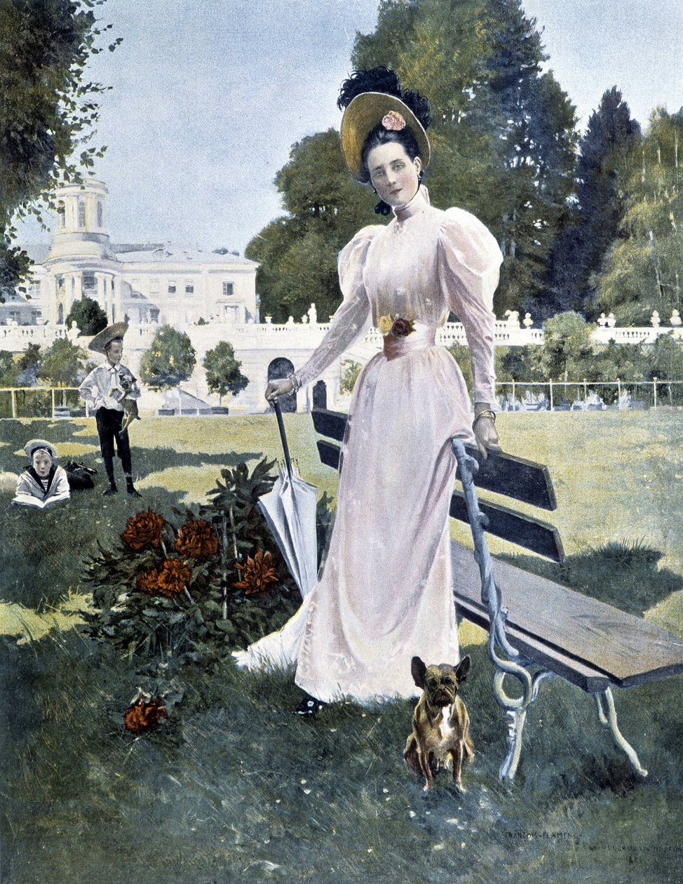 Portrét ruské princezny Youssopoff v parku v roce 1844. od Unknown artist