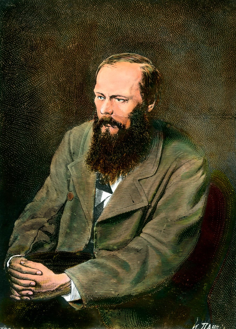 Portrét ruského spisovatele Fjodora Dostojevského (Dostojevského nebo Dostojevského) (1821-1881). od Unknown artist
