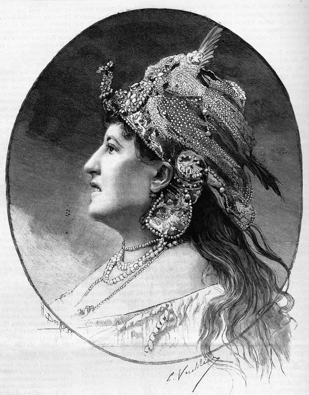 Portrét dopisní ženy Judith Gauthier (1845-1917) v roce 1888. od Unknown artist