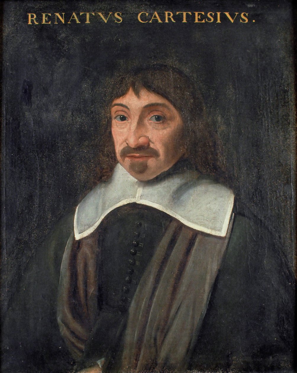Portrét filozofa René Descartese (1596-1650), Anonym . Olej na plátně od Unknown artist