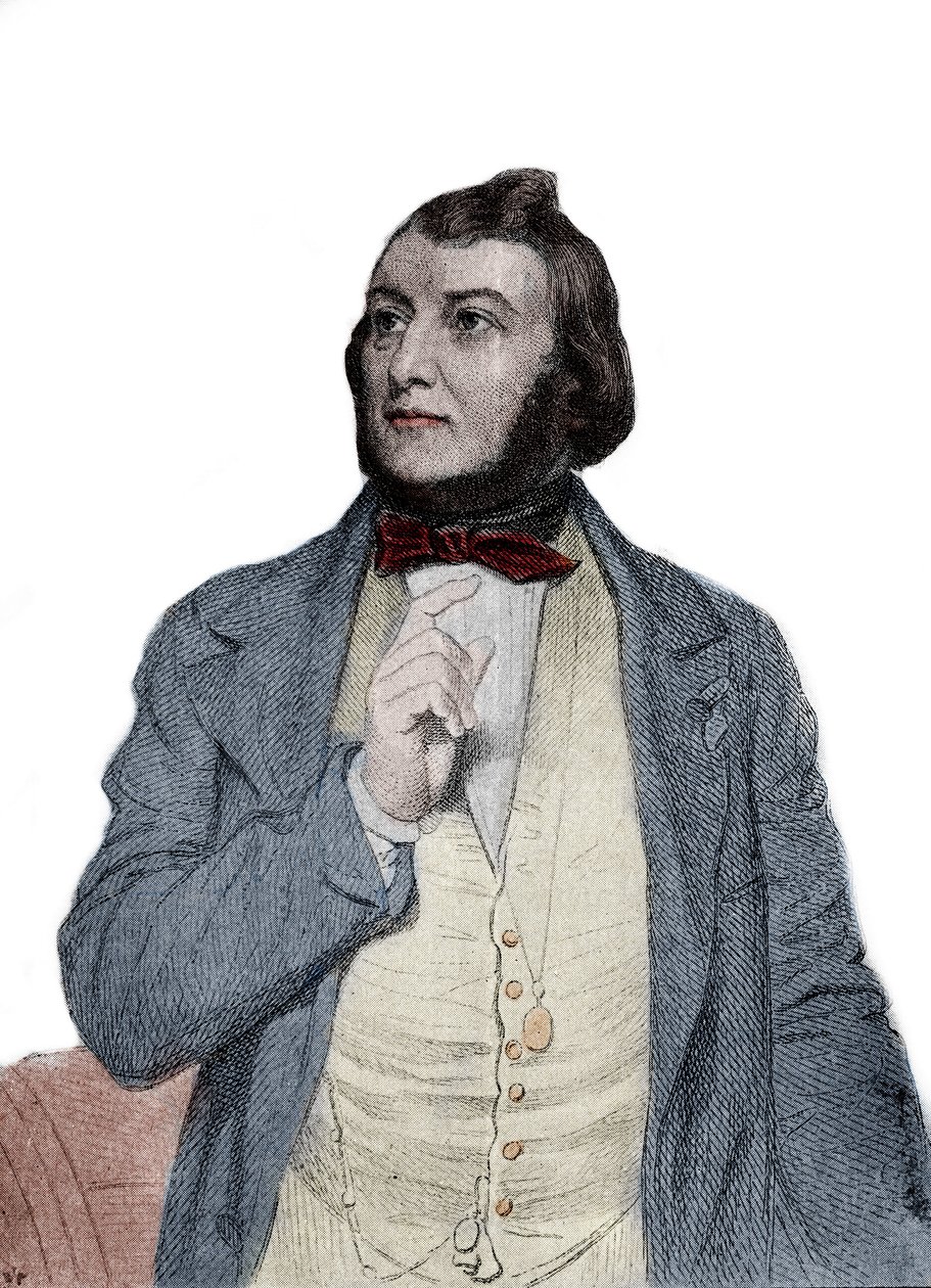 Portrét básníka Jacques Boe, dit Jasmin (v okcitánštině Jacme Boer dit Gensemin nebo Jansemin) od Unknown artist