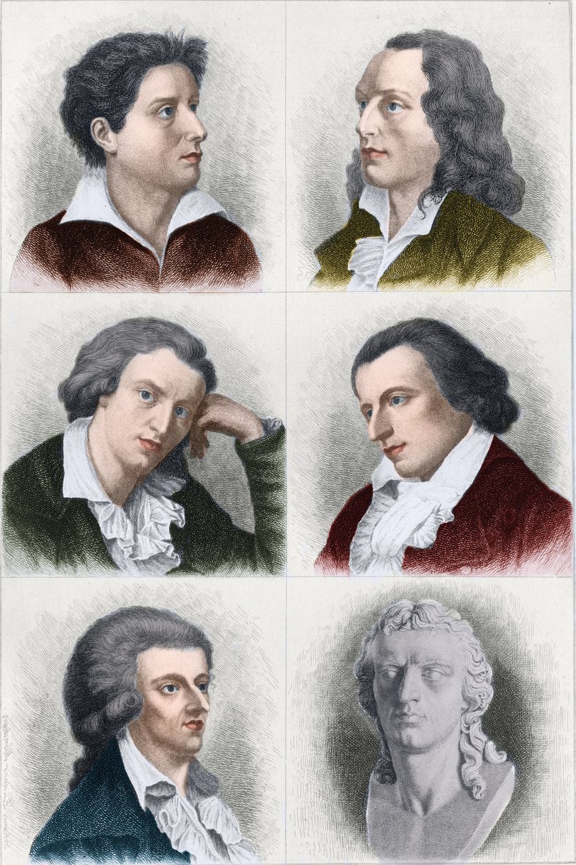 Portréty Friedricha von Schillera (1759-1805), německého básníka a spisovatele. od Unknown artist