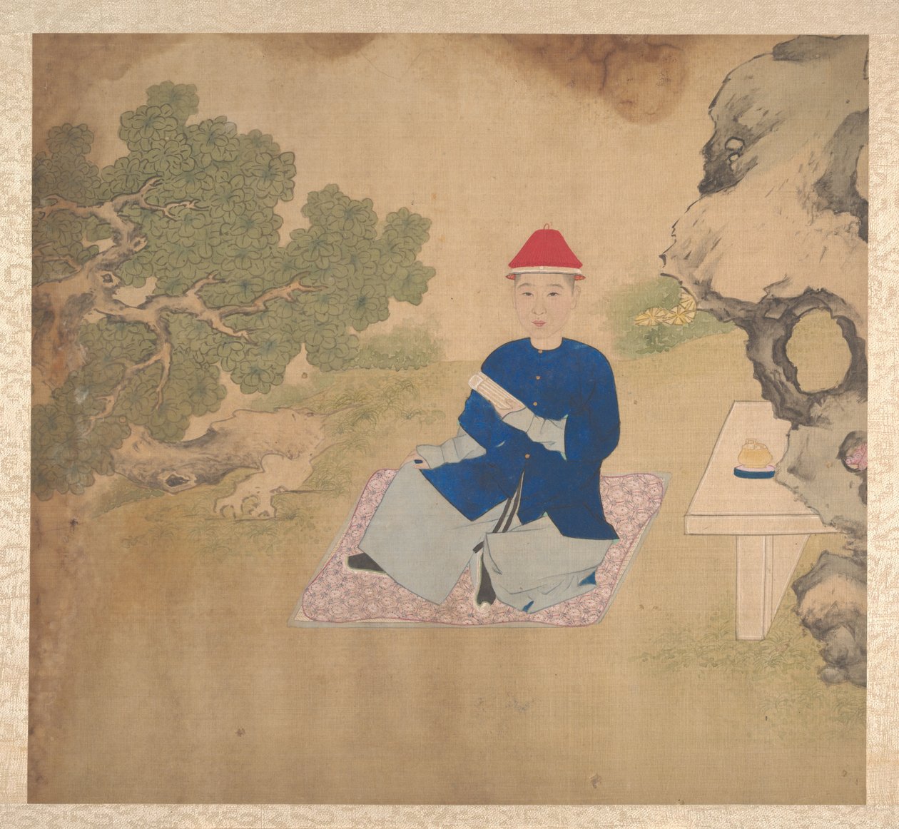 Portréty členů rodiny, polovina 19. století (album o devatenácti listech; tuš a barva na hedvábí) od Unknown Artist