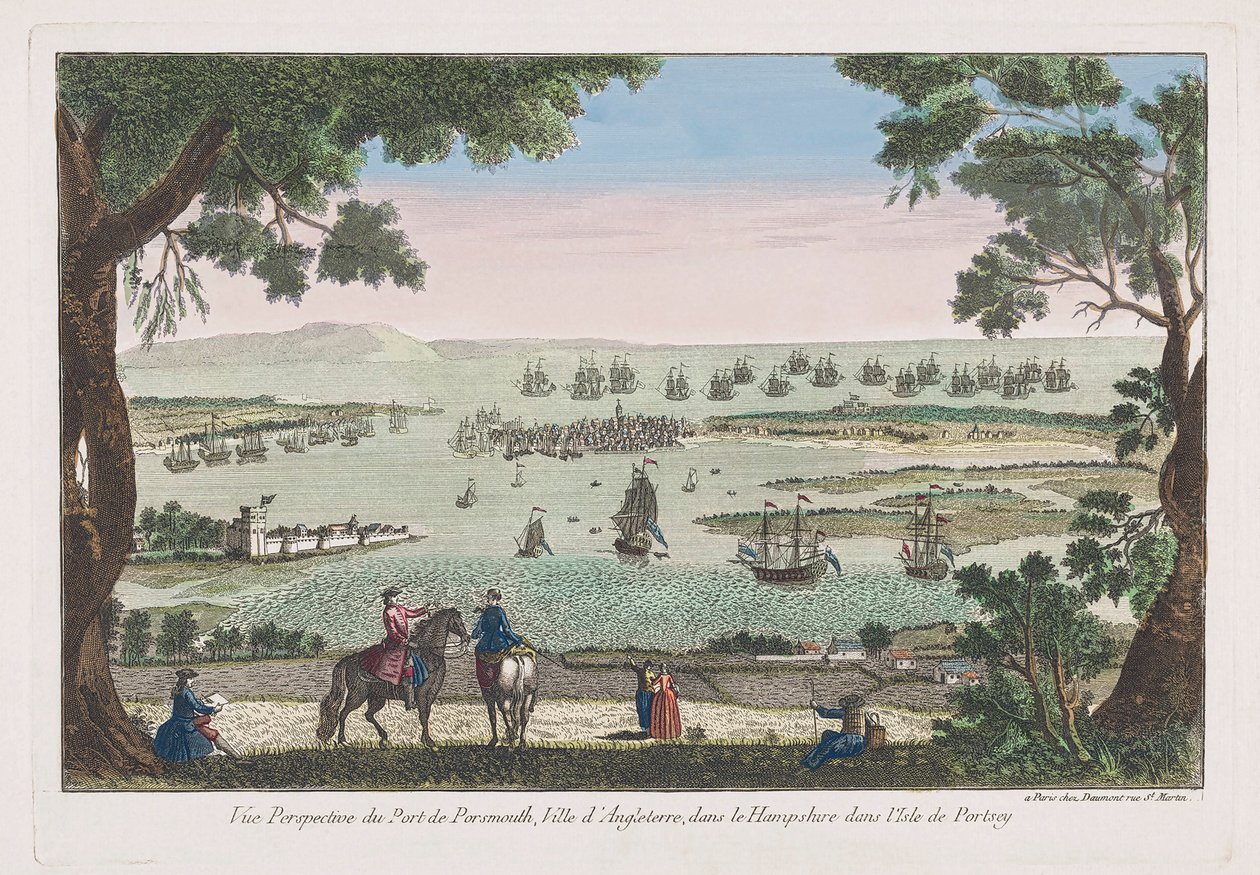 Portsmouth, Anglie v 18. století. od Unknown artist