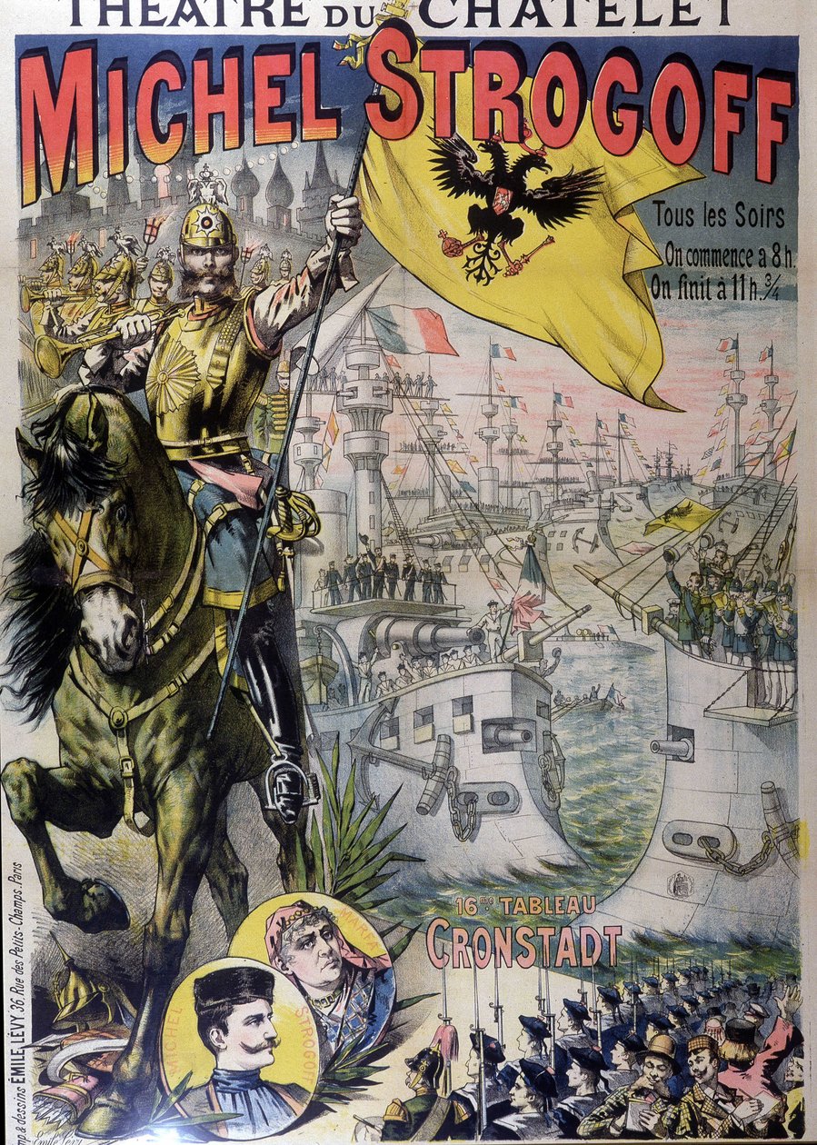 Plakát k filmu „Michel Strogoff“ v divadle du Châtelet, n.d. 19. od Unknown artist