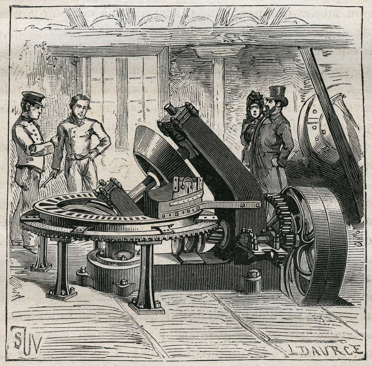 Keramika: Fleury stroj používaný pro mechanické formování cihel. Rytina z roku 1885 v „“Les arts et metiers illustres““ od Adolphe BITARDA. od Unknown artist