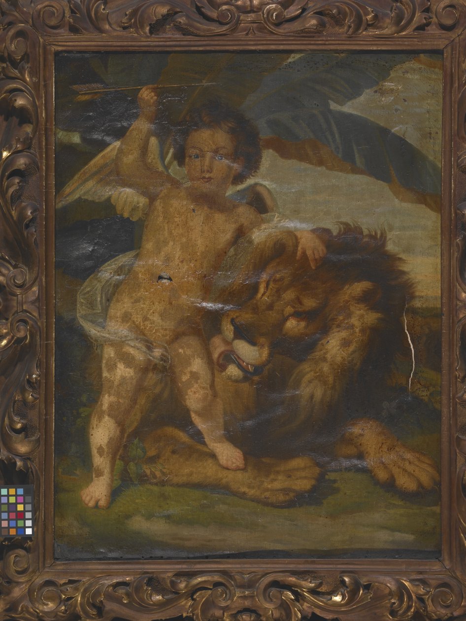 Síla lásky nad silou (olej na plátně) od Unknown artist