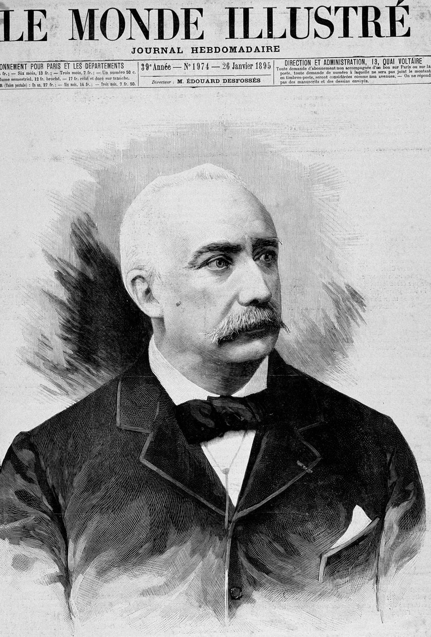 Prezident republiky Félix Faure (1841 - 1899). „Ilustrovaný svět“. 26/01/1895. od Unknown artist