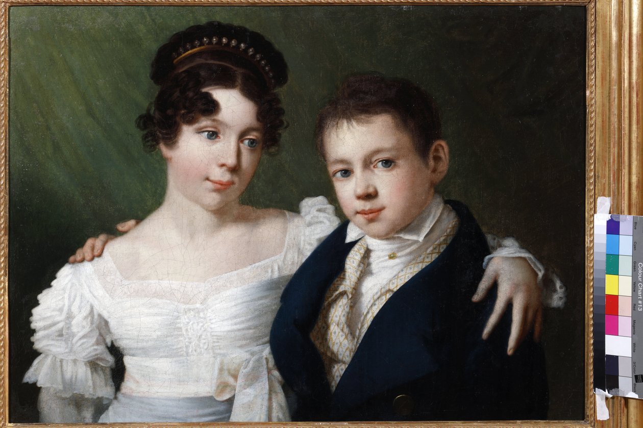 Princ Albert (1809-1872) a jeho sestra princezna Alexandrine (1803-1892) Pruska od Anonymous. Olej na plátně, konec roku 1810. Státní muzeum A.S. Puškin, Moskva od Unknown artist