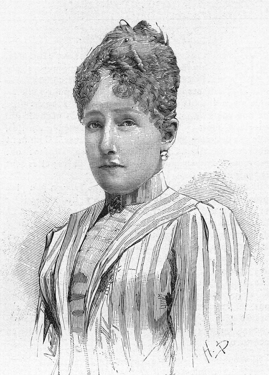 Belgická princezna Stephanie (1864 - 1945), dcera belgického Leopolda II., manželka Rodolfa Habsburského. od Unknown artist