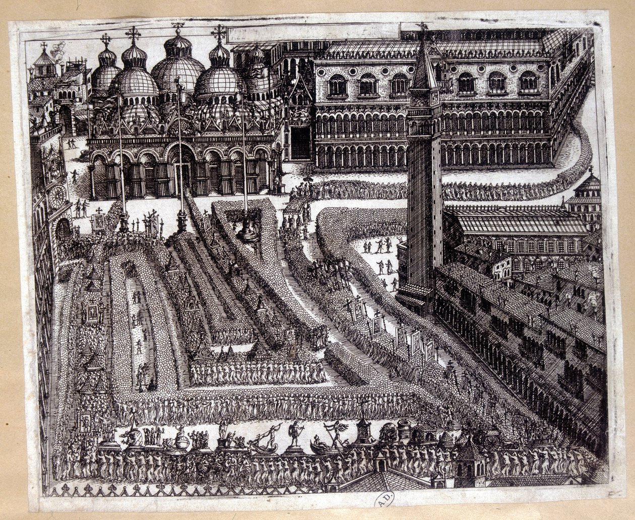 Procesí v Benátkách v 17. století od Unknown artist
