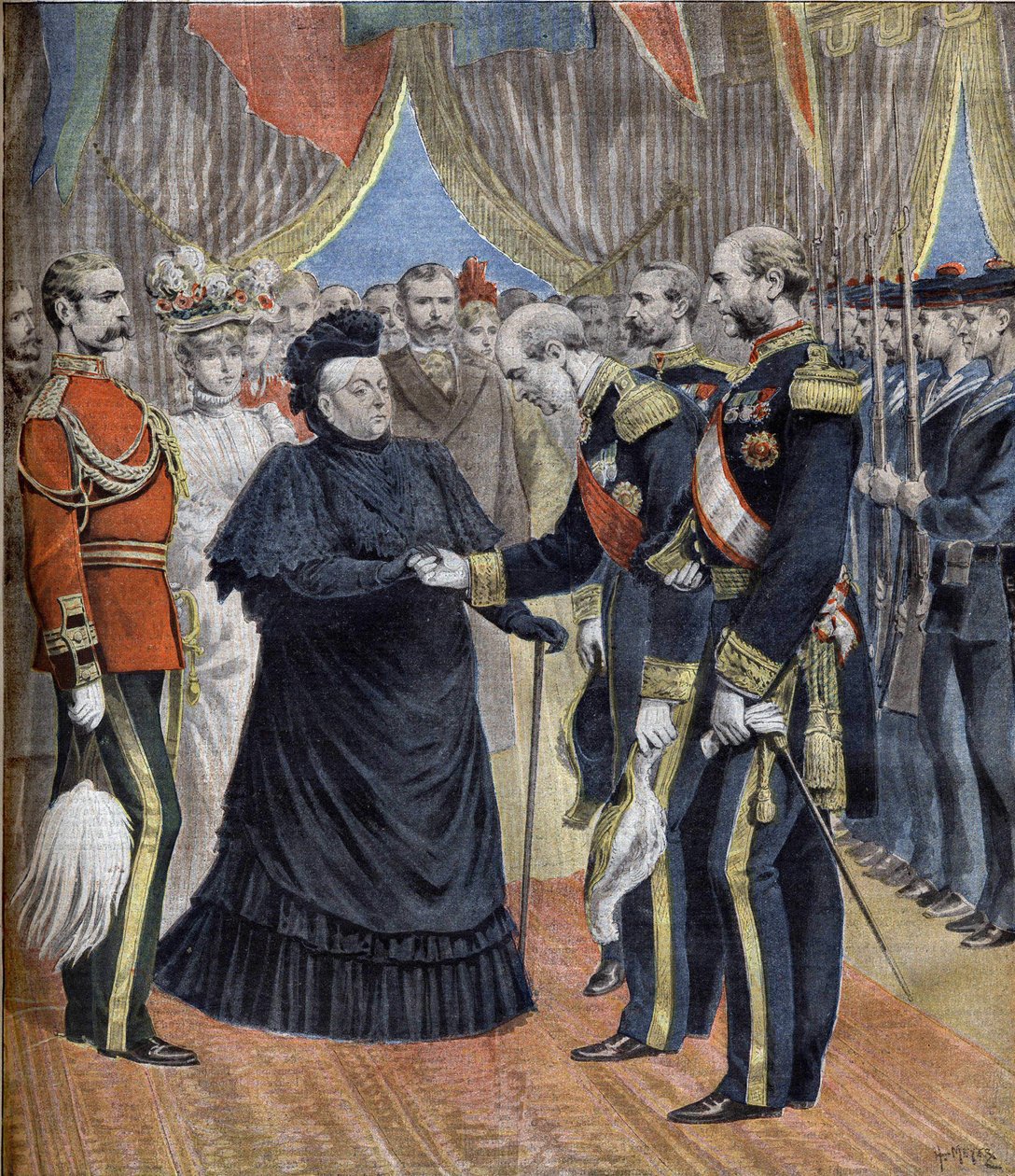 Příjezd královny Viktorie do Cherbourgu v roce 1897 od Unknown artist