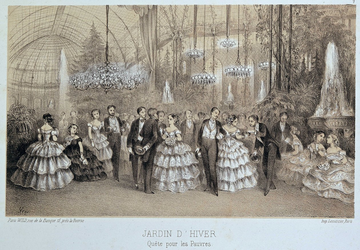 Pátrání po chudých v zimní zahradě (společenský ples) od Unknown artist