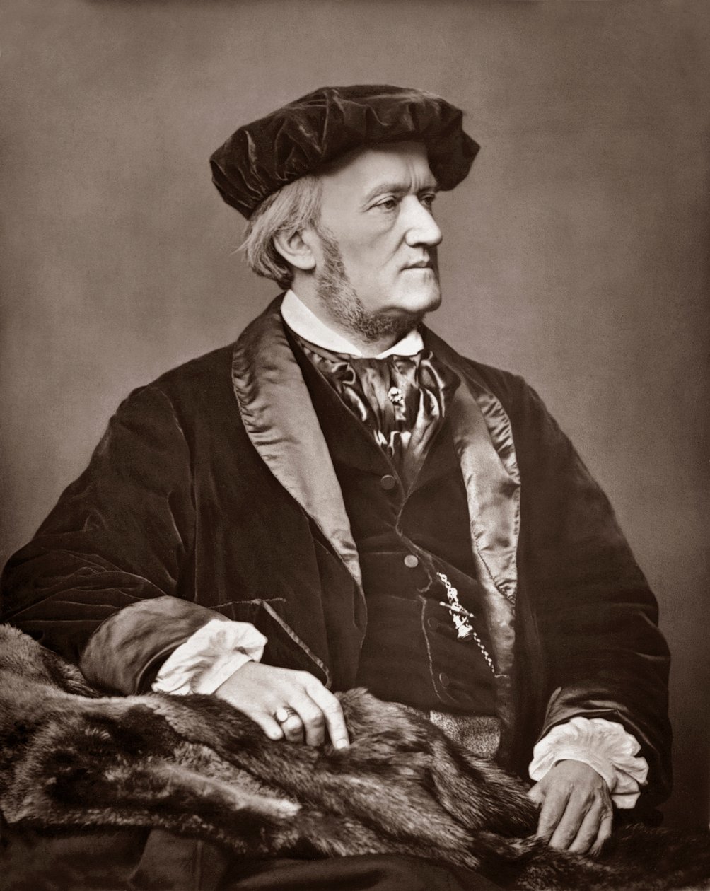 RICHARD WAGNER (1813-1883) německý hudební skladatel. Portrétní fotografie od Unknown artist