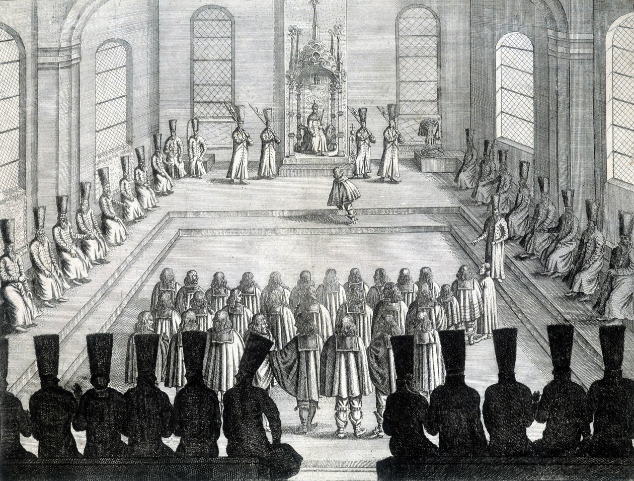 Přijetí velvyslanců Holštýnska (Německo) v Moskvě v roce 1632. od Unknown artist